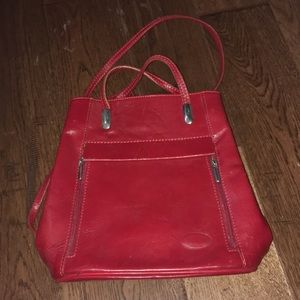 Leather shoulder/backpack bag